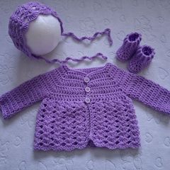 Handmade baby cardigan sets 3-6 months