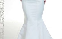 ivory satin wedding dress