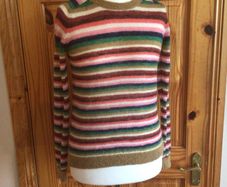 Scotch And Soda Multicolor Striped Mohair / Wool Blend  Lightweight jumper  size M Uk 12 Including Postage
