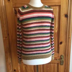 Scotch And Soda Multicolor Striped Mohair / Wool Blend  Lightweight jumper  size M Uk 12 Including Postage