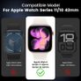 [2 in 1] Waterproof Case for Apple Watch Series 11/10 42mm Screen Protector,360 Protective PC Cover Tempered Glass,Front & Back Bumper for iPhone Watch 42mm Image 2