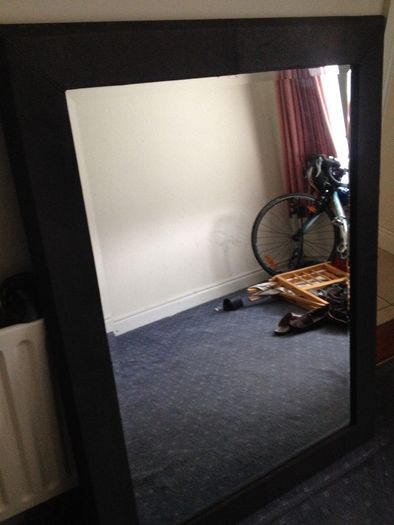 Leather trim Mirror