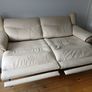 Sofa - Cream Leather 3+2 Seater Image 8