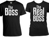 The Boss And The Real Boss Couple T-shirts Great Gift Present For Valentines Day Idea