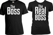 The Boss And The Real Boss Couple T-shirts Great Gift Present For Valentines Day Idea