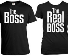 The Boss And The Real Boss Couple T-shirts Great Gift Present For Valentines Day Idea