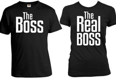 The Boss And The Real Boss Couple T-shirts Great Gift Present For Valentines Day Idea
