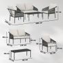 Garden furniture set 4-piece Polyrattan lounge set Image 2
