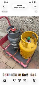 Gas cylinders x 2 sixty euro each