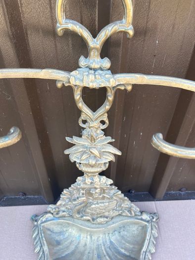Brass Effect  On Cast Iron Umbrella Stand