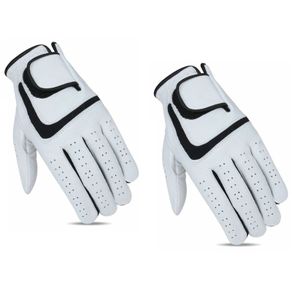 CG Cabretta Leather White Golf Glove - LH (2 Glove Pack)