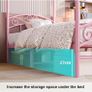 3ft Single Canopy Bed Frame with Ornate European Style Headboard & Footboard Image 4