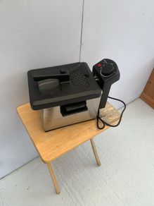 Silver cast deep fryer