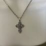 Cross silver tone necklace Image 2