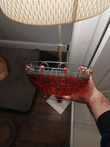 Handcrafted African Beaded Wire Fruit Bowl Basket,Boho decor