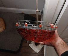 Handcrafted African Beaded Wire Fruit Bowl Basket,Boho decor
