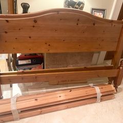 Practically As New - Really Sturdy 4Ft 6 Wooden Double Bed Frame - Can Deliver