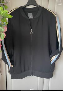 jacket bomber style suiting fabric jacket size small