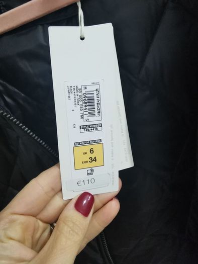 m&s jacket black NEW with tags