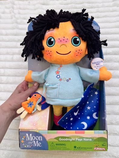 Moon and Me Goodnight Pepi Nana Talking Plush Doll Toy Cbeebies Hasbro approx. 38 cm. Please see photos