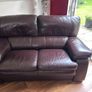 Natuzzi brown leather sofa Image 4