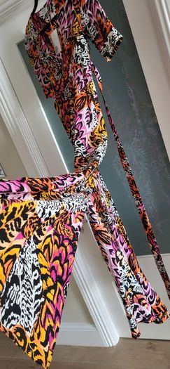 & other stories multi print slits dress Sz 34 (Fit6-8UK) - Bnwt Rrp 99