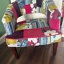 Colourful Patchwork Accent Chair Image 2