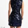 Navy sequin mini dress Image 3