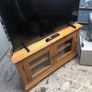 Solid oak corner tv unit excellent condition Image 3