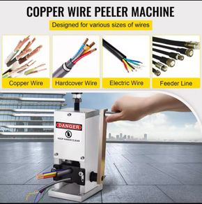 Manual Wire Stripping Machine 0.06-0.98 inches Hand Crank Cable Stripper Cutter Tool Aluminum for Scrap Copper Recycling