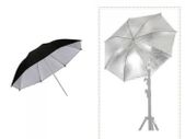 31344 84cm 33 inch Silver & Black Umbrella