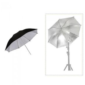 31344 84cm 33 inch Silver & Black Umbrella
