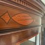 Antique Edwardian Mahogany and Rosewood Bow front  library cabinet Image 4