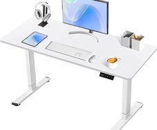 SALE Electric Standing Desk Height Adjustable Standing Desk 100 x 60 cm, Stand Up Desk for Kids and Adults, Sit Stand Desk Adjustable Height Desk for Home Office (FREE SHIPPING)