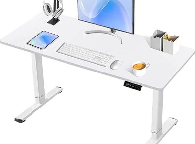 SALE Electric Standing Desk Height Adjustable Standing Desk 100 x 60 cm, Stand Up Desk for Kids and Adults, Sit Stand Desk Adjustable Height Desk for Home Office (FREE SHIPPING)