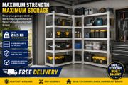Set of 3 Heavy Duty Corner Shelving Units 2625kg Capacity