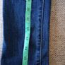 Girls denim cotton jeans with patches in very good condition 26 inch waist and 37 inch full length see last three photos for exact measurements FREE STANDARD POSTAGE INCLUDED Image 5