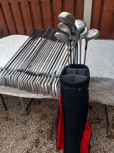 A Selection Of Golf Clubs.  All Left Handed Clubs