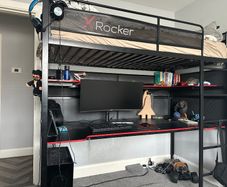 Rocker Bunk Bed With Desk & Mat