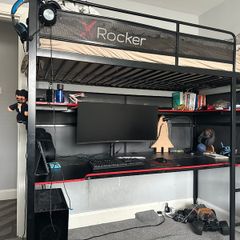 Rocker Bunk Bed With Desk & Mat