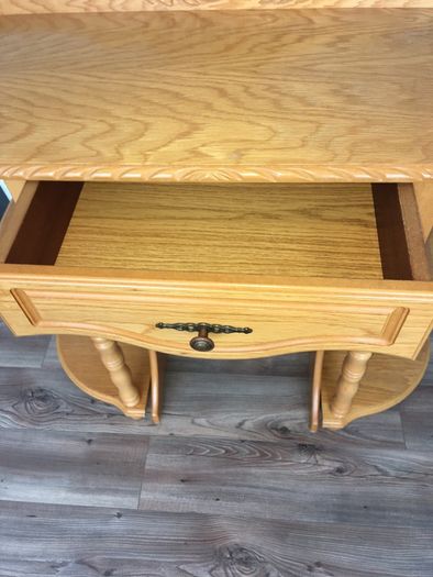 Vintage Style Wooden Cabinet with Chair