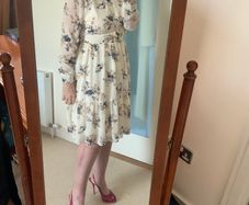 Brand new summer white floral midi dress
