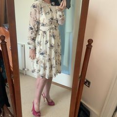 Brand new summer white floral midi dress