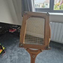Vintage wooden tennis racket