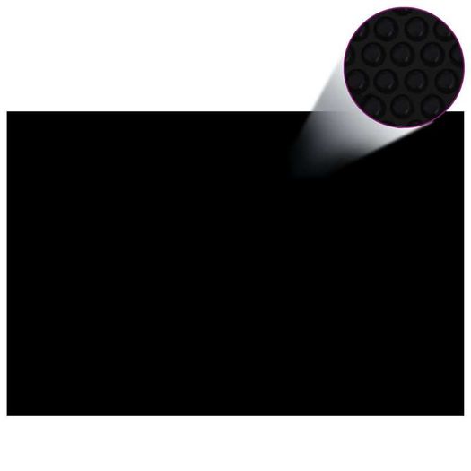 Floating PE Solar Pool Film 600x400 cm Black and Blue