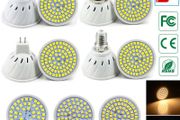 GU10 LED E27 Lamp E14 Spotlight Bulb 48 60 80leds lampara 220V GU 10 bombillas led MR16 gu5.3 Lampada Spot light B22 5W 7W 9W