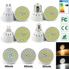 GU10 LED E27 Lamp E14 Spotlight Bulb 48 60 80leds lampara 220V GU 10 bombillas led MR16 gu5.3 Lampada Spot light B22 5W 7W 9W