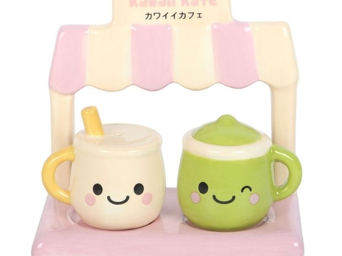 Kawaii Latte Salt and Pepper Shakers
