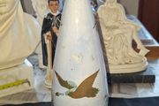 Beautiful 1930s SylvaC Ceramics pottery Misty Morn pattern. It is decorated with hand-painted flying ducks or mallards over reeds.