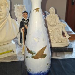 Beautiful 1930s SylvaC Ceramics pottery Misty Morn pattern. It is decorated with hand-painted flying ducks or mallards over reeds.